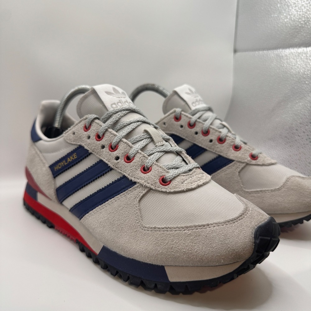Adidas Spezial Hoylake Size 7.5 Grey Navy Red Suede Mens Sneakers H03884